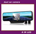 10 IR LED Two Camera Car Rearview Mirror Camera  1