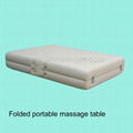 Massage table folded