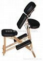 Wooden portable massage chair