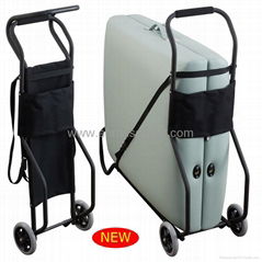 Portable massage table cart