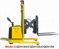 Electric reach stacker