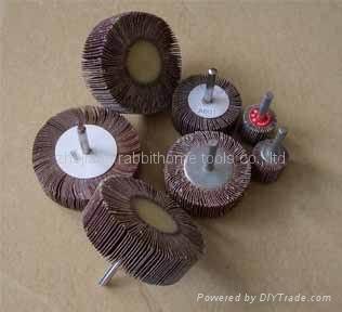 abrasive flap wheel with shaft