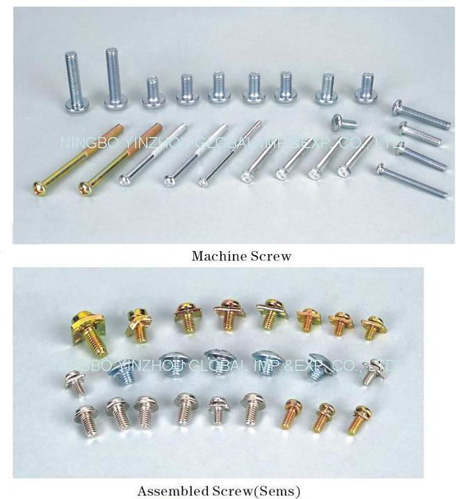 machine screw, assembled screw