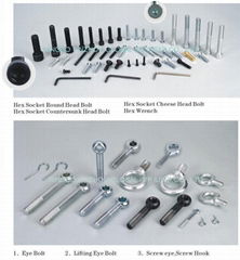 hex socket bolts, hex socket set screws, hex wrench