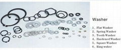 flat washer, spring washer, hardened washer