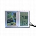 Weather Station Clock With Photo Frame