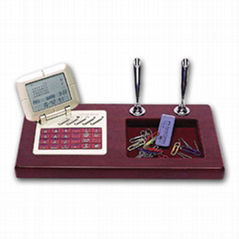 Wood Base Desktop Calendar with Databank Calculator