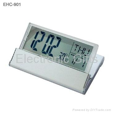 Digital Calendar Clock with Mirror & Thermometer 3