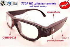 D0093 4GB 720P HD Glasses Spy Camera Hidden Camcorder DVR