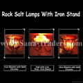 Iron Stan Lamps With Salt Chunks