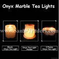 Natural Marble Onyx Designed Tea Light 1