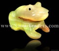 Natural Marble Onyx Designed Frog