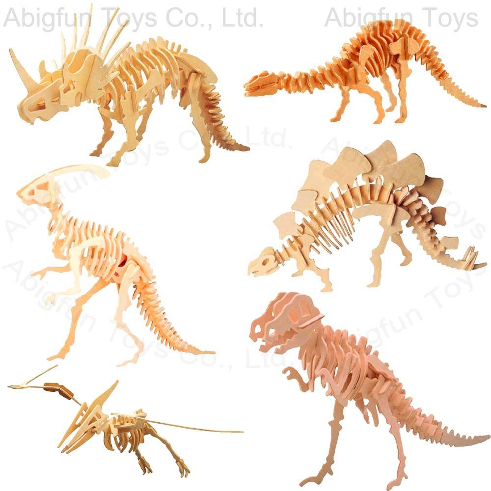 3d puzzle dinosaur wood craft kits - 201-212 - Abigfun ...