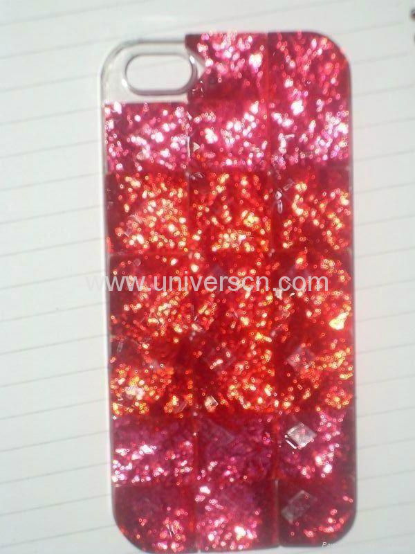 Clear Sparkling Diamond Bling Rhinestone Crystal Hard Chrome Case Cover iPhone 5