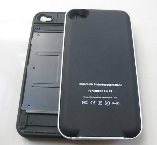 Black Sliding Bluetooth Wireless Keyboard for iPhone 4S 4 2