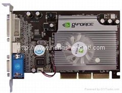 Geforce 5500 video card (DDR2, 256MB/128BIT,VGA+DVI+TV-out)