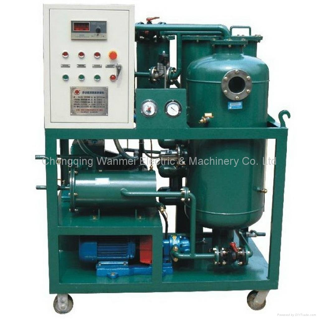 Dehydration and degassing lubricating oil purification system 4