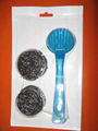 Scourer with Handle, Stainless Steel