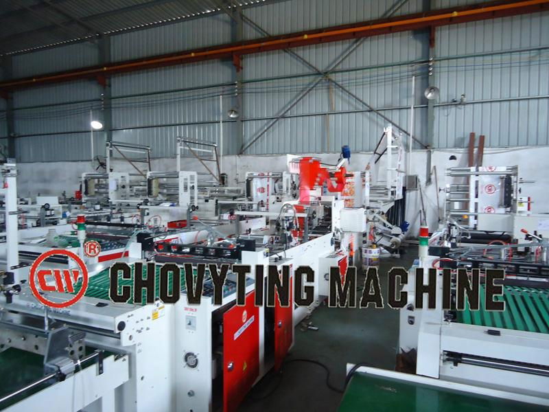 Fully automatic high speed inside glue patch handle bag making machine 2