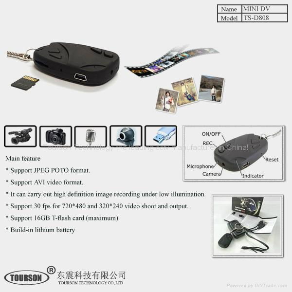 small hidden camera car key