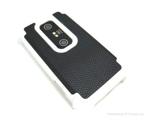 Wholesale tpu+pc Box defender Case For Htc Evo 3D 2