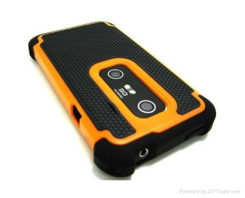 Wholesale tpu+pc Box defender Case For Htc Evo 3D 4