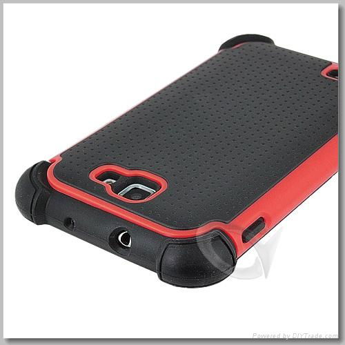 Hot selling defender case for Samsung S2 i9220 tpu and pc case 4