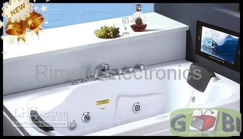 15.6 inch Bathroom TV with Black White silver color