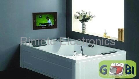 15.6 inch Bathroom TV with Black White silver color 2