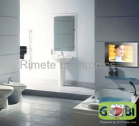 15.6 inch Bathroom TV with Black White silver color 4