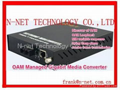 OAM Gigabit Ethernet Fiber Optic Media Converter NT-LM106