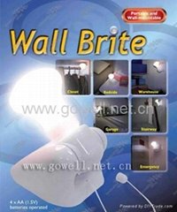 Handy bulb, wall brite, stick up bulb, stick up light 