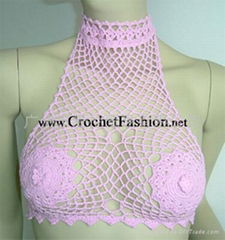 Hand Knit Sexy Fashion Halter top/Bikini Top