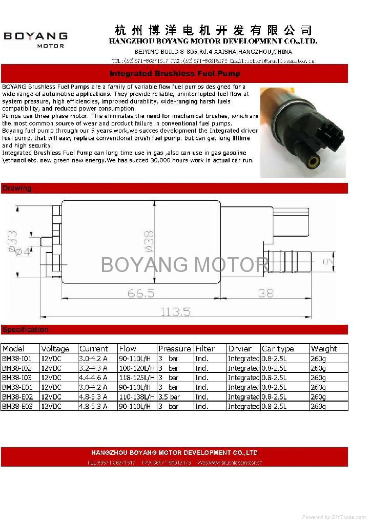 brushless fuel pump