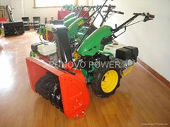 Italian walk-behind tractor with snow thrower