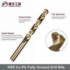 HSS Cobalt Drill Bits Fully Ground Din 338