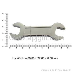 Wrench Shaped USB Flash Stick with LOGO 2