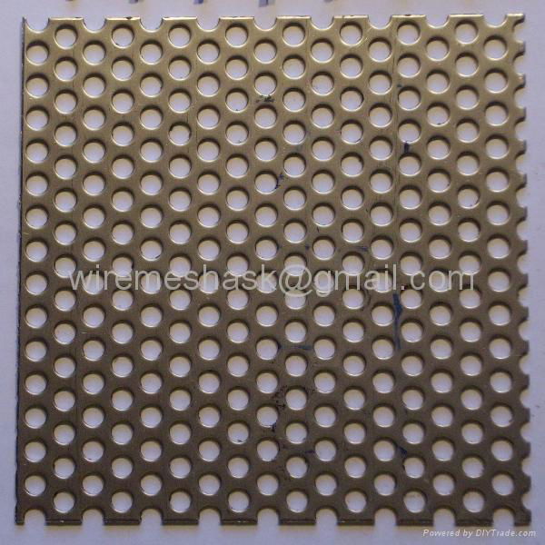 Perforated metal mesh plank