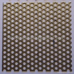 Perforated metal mesh plank