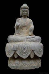 Chinese Stone Seated Buddha