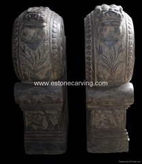 Elaborate Chinese Stone Carving Door Stone