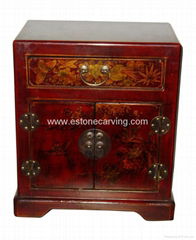 Tibetan Leather Solid Wood Cabinet