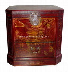 Tibetan Leather Solid Wood Cabinet