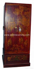 Tibetan Leather Solid Wood Cabinet