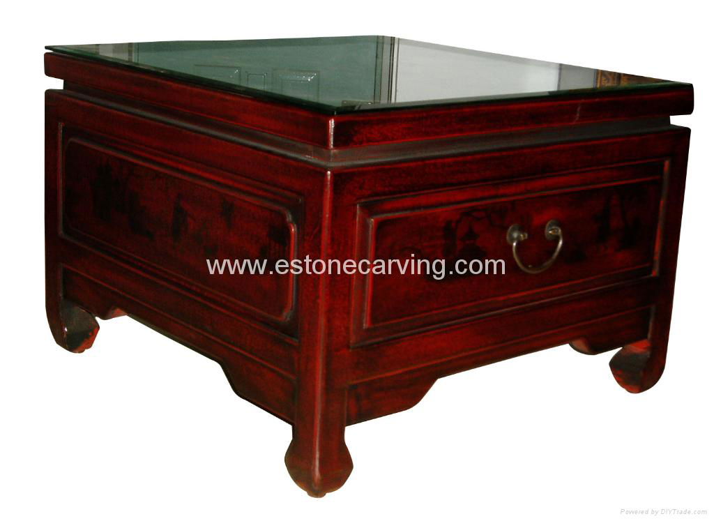 Tibetan Leather Solid Wood Table