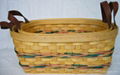 S/2 Split Wood Oval Basket w/ 2 ears 1