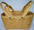 S/3 Split Wood Oval Basket 1