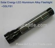 Solar Energy LED Aluminium Alloy Flashlight