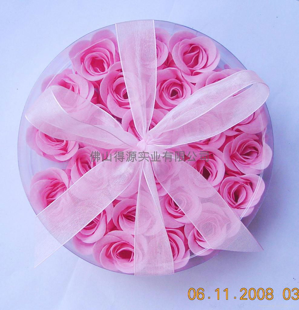 25pcs rose soap in PVC box