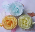 big rose with soap grass in PVC box 2